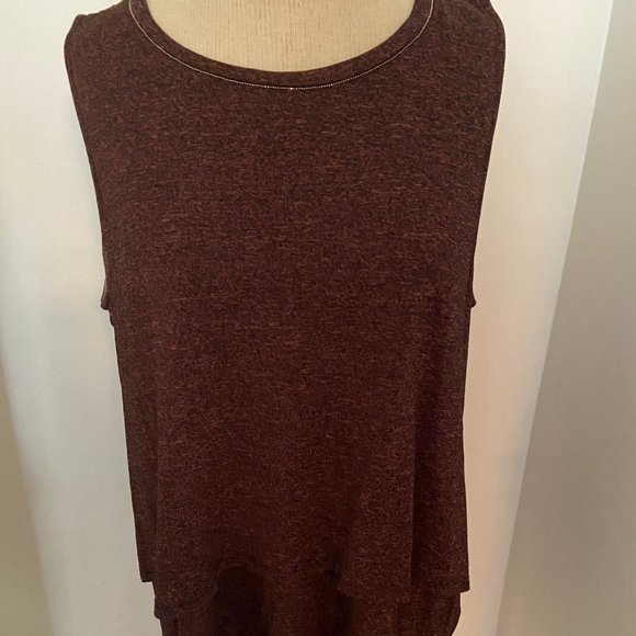 Apt. 9 maroon black heather blend blouse - Picture 2 of 6